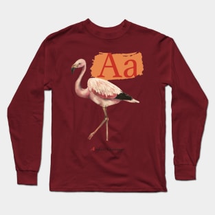 A is for Andean Flamingo Long Sleeve T-Shirt